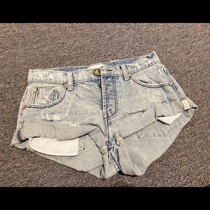 One Teaspoon Salty Dog Bandits Denim Short